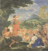 Giovanni Battista Gaulli Called Baccicio St John the Baptist Preaching (mk05) oil painting on canvas